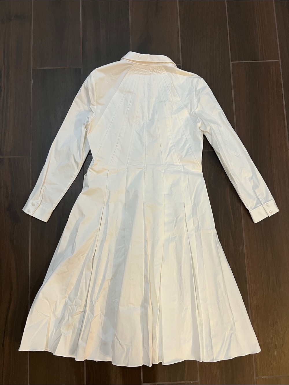 Zac Posen White Button Front Shirtdress Cotton Poplin Size 12 - Picture 5 of 15